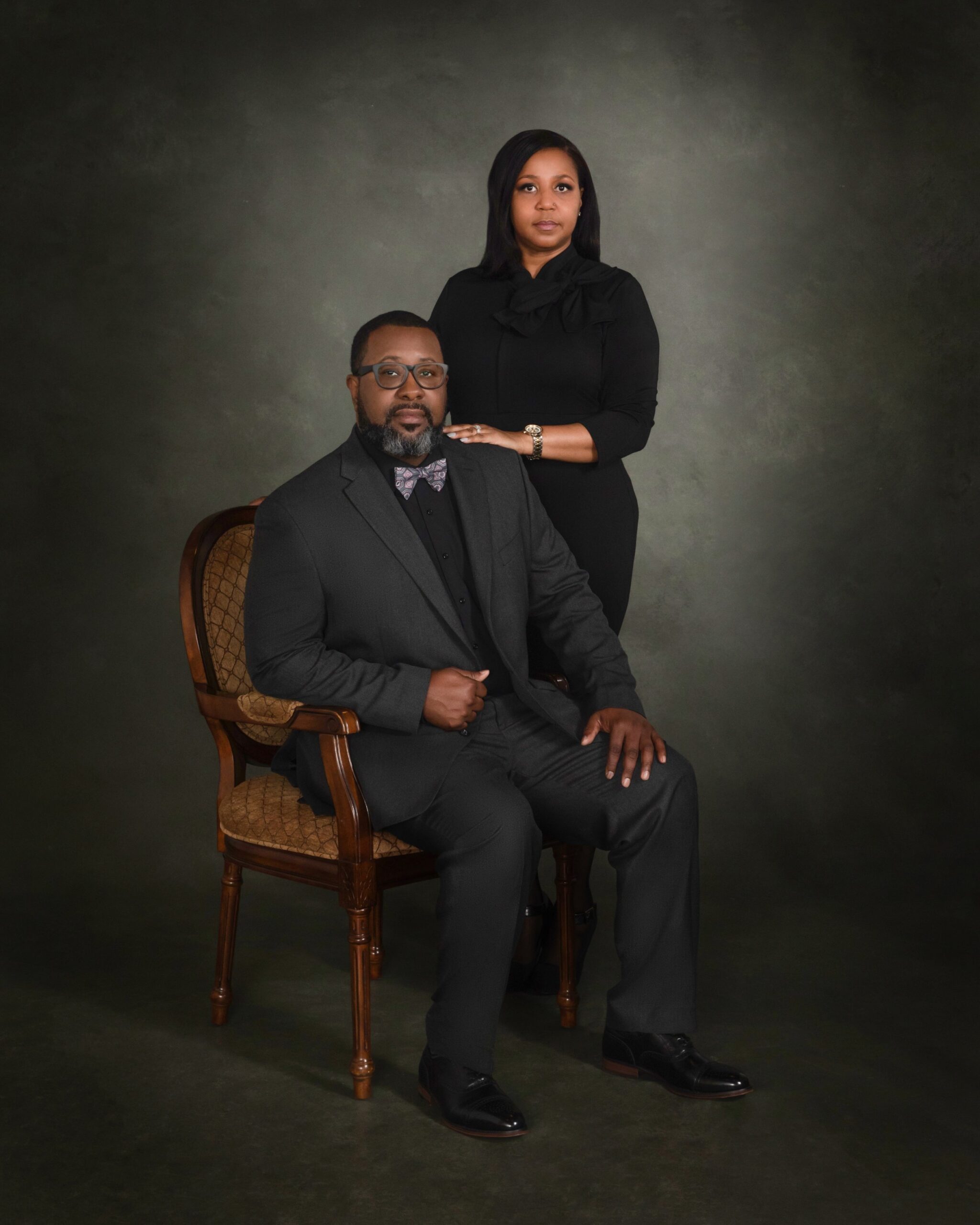 Midnight Black Couple Portrait