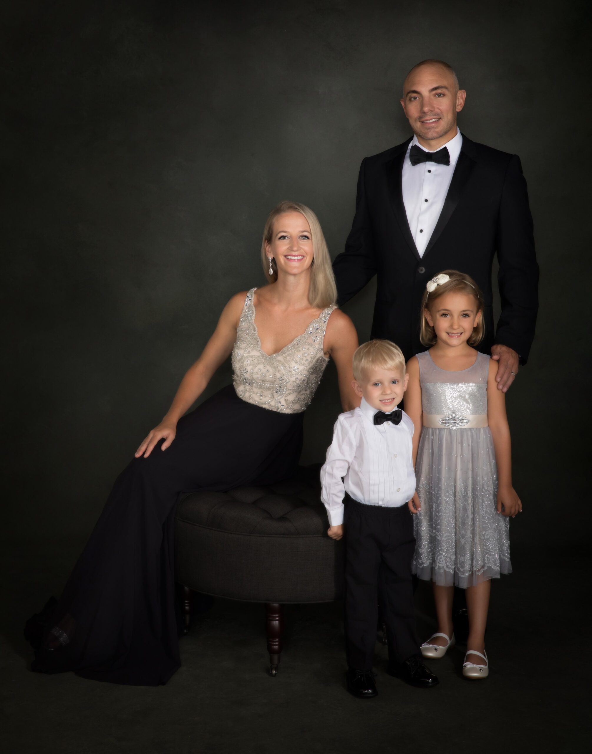 Black, Silver & White Family Portrait