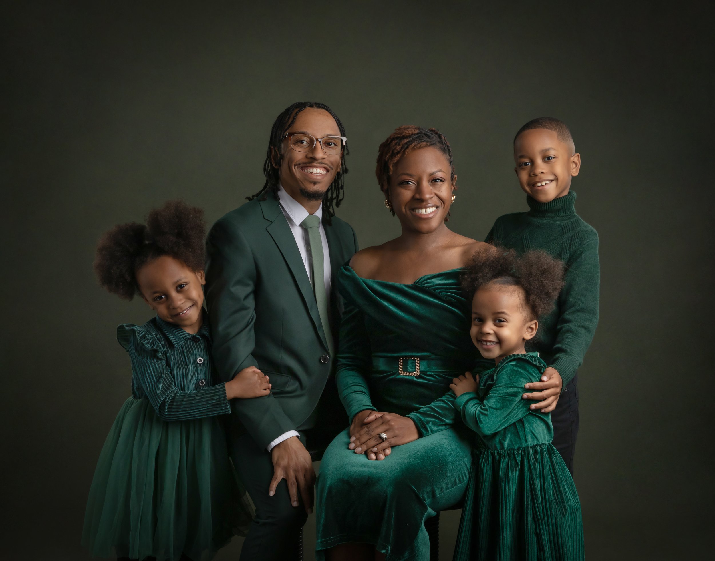 Emerald Green Family Portrait